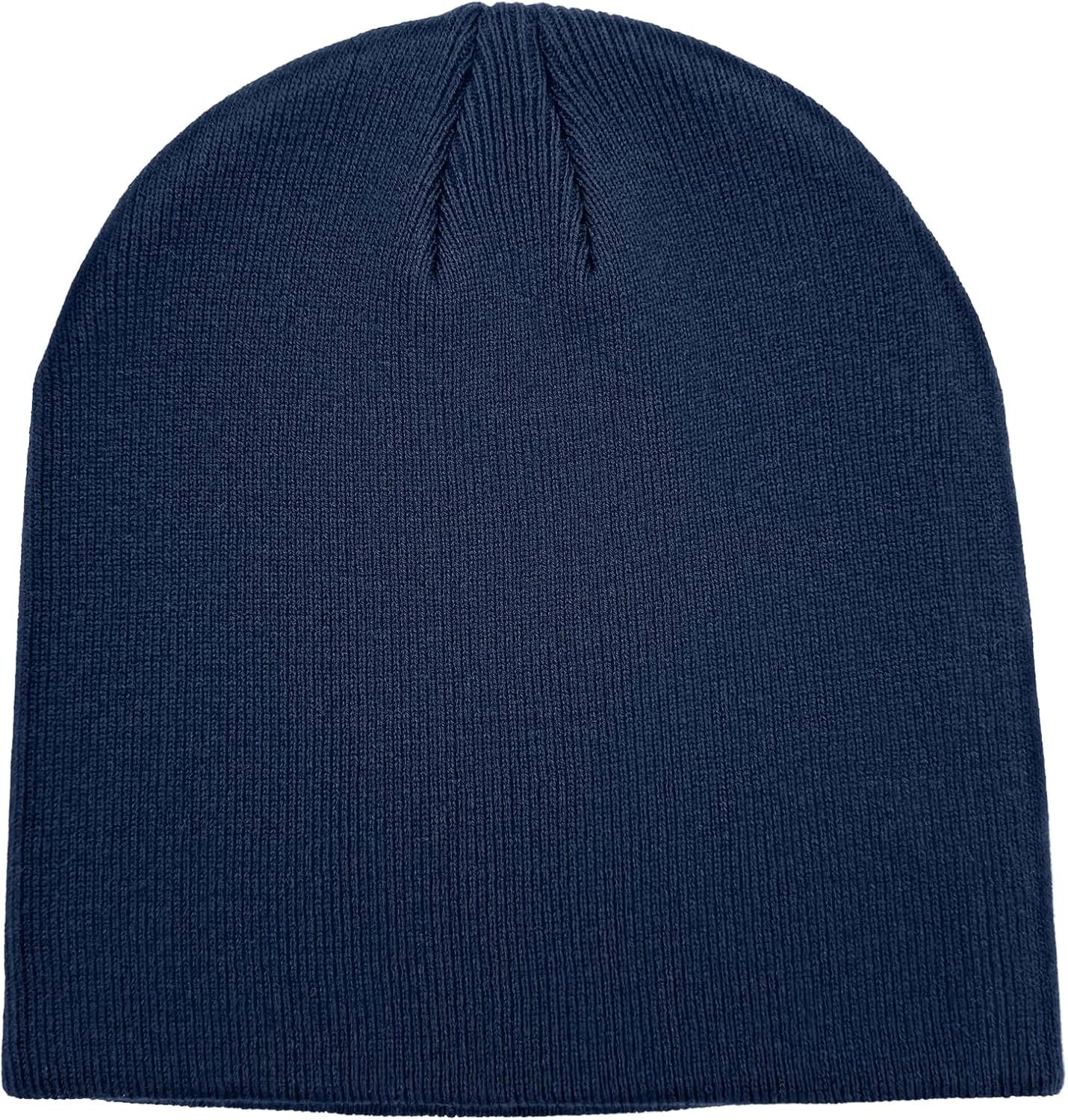 Soft Cuffless Knit Cap. Black | Double Layer Breathable Fisherman Skull Cap. Spring Fall Daily Casual Outdoor Wear.