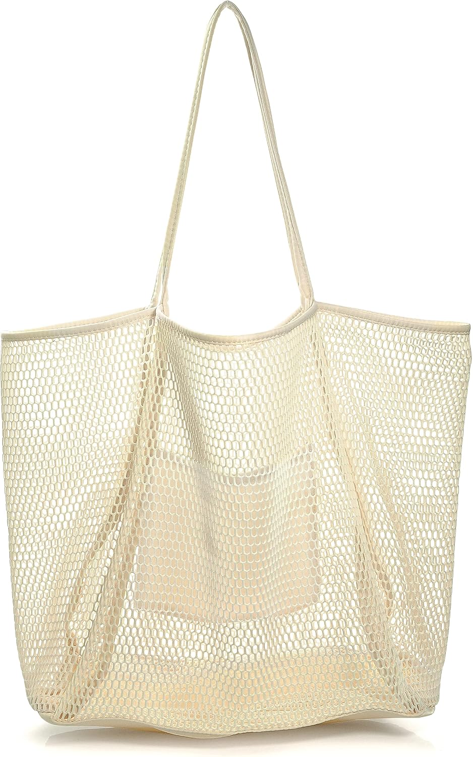 Womens Shoulder Handbag Large Mesh Beach Tote