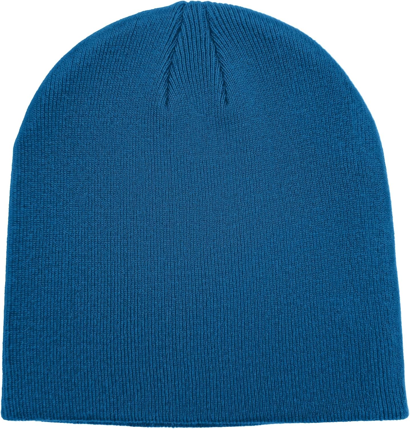 Soft Cuffless Knit Cap. Black | Double Layer Breathable Fisherman Skull Cap. Spring Fall Daily Casual Outdoor Wear.
