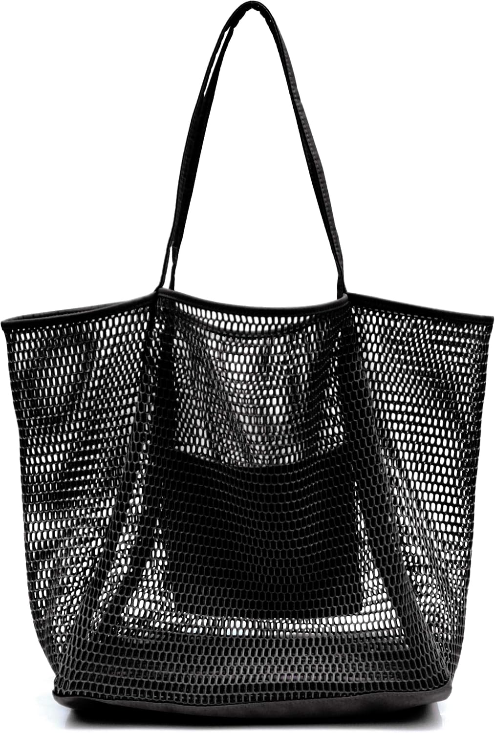 Womens Shoulder Handbag Large Mesh Beach Tote