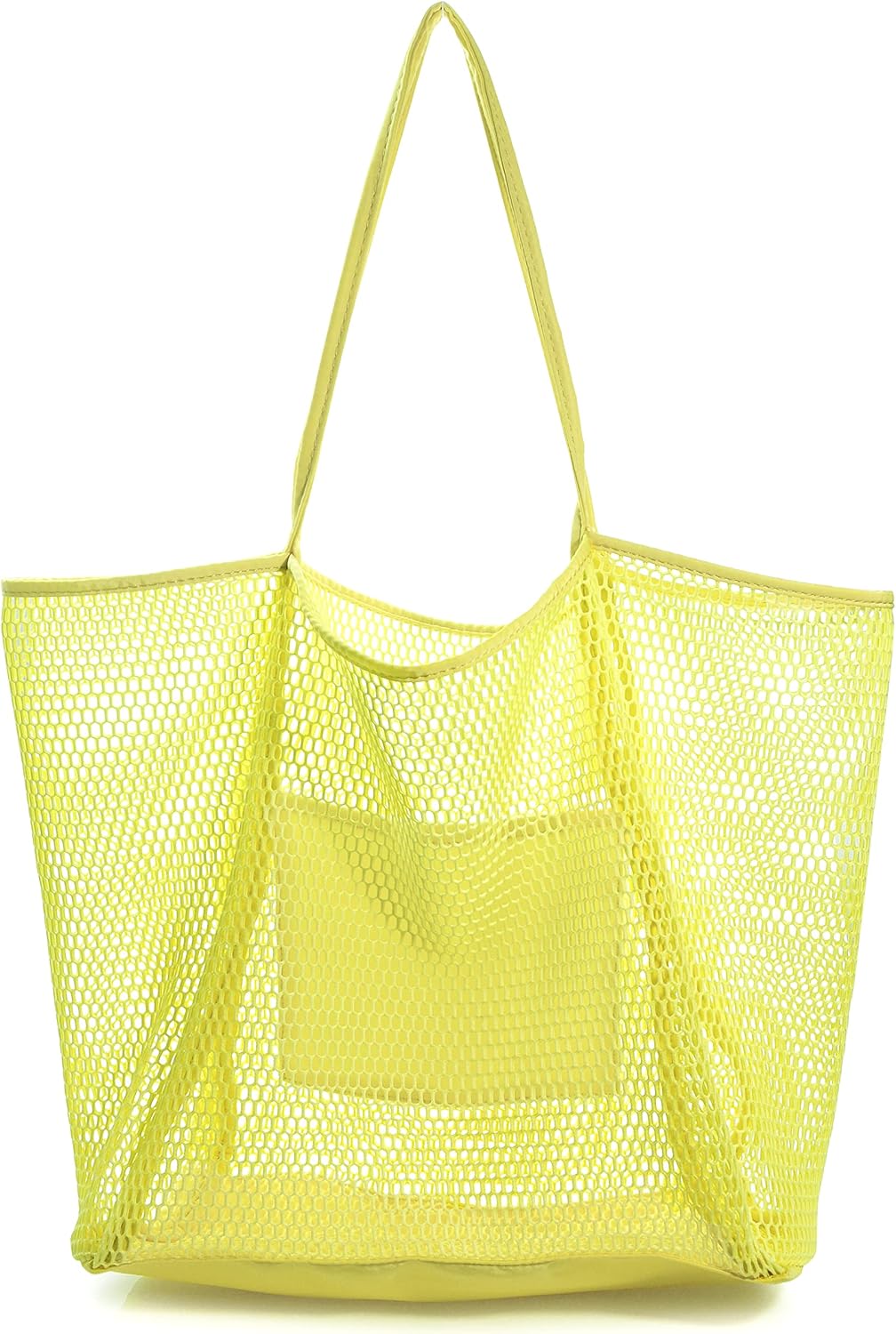 Womens Shoulder Handbag Large Mesh Beach Tote