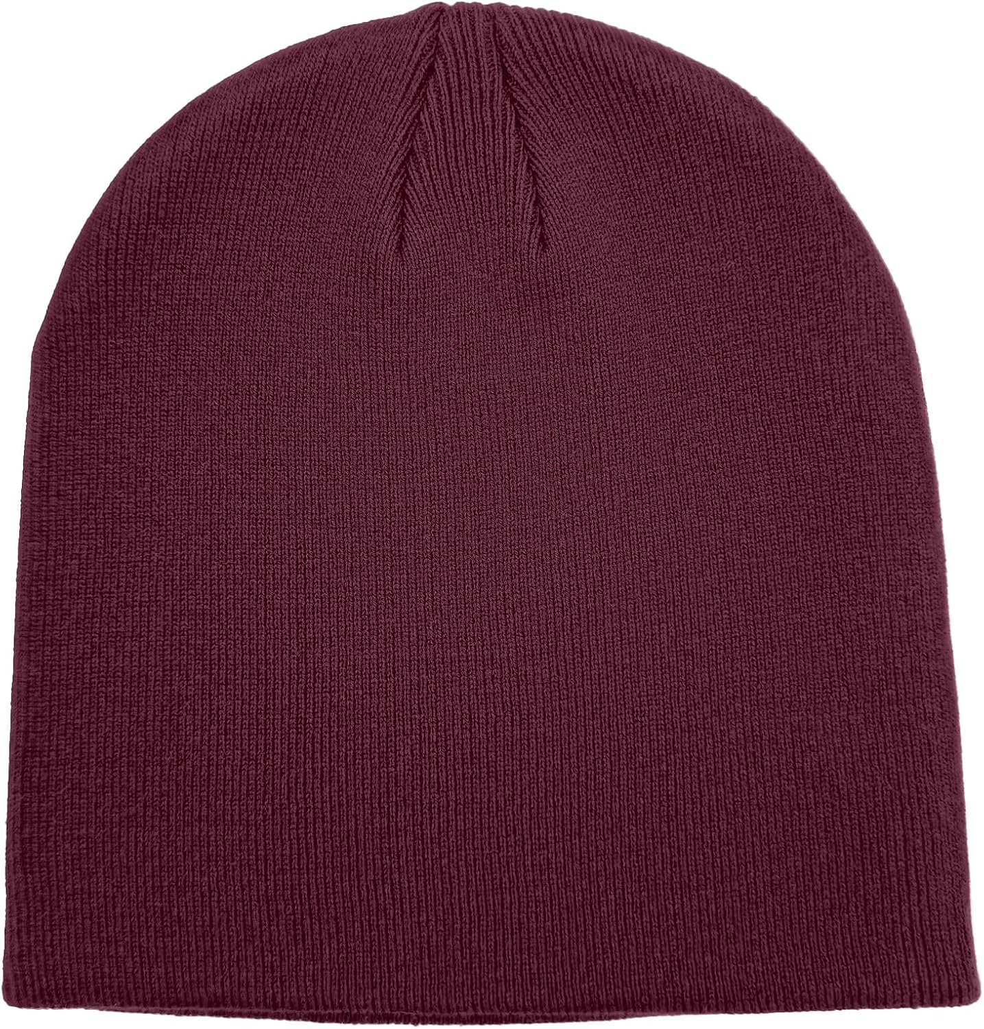 Soft Cuffless Knit Cap. Black | Double Layer Breathable Fisherman Skull Cap. Spring Fall Daily Casual Outdoor Wear.