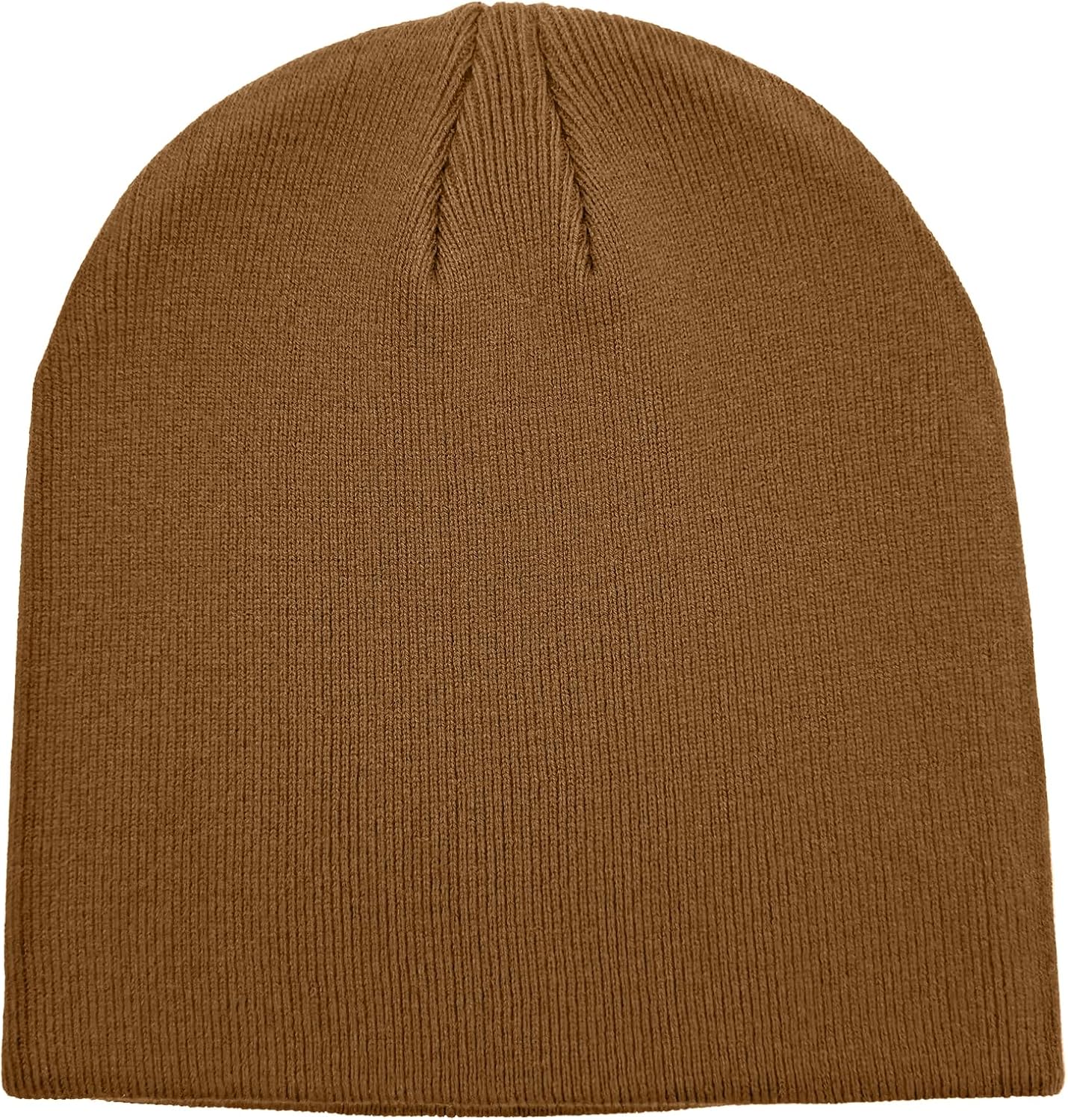 Soft Cuffless Knit Cap. Black | Double Layer Breathable Fisherman Skull Cap. Spring Fall Daily Casual Outdoor Wear.