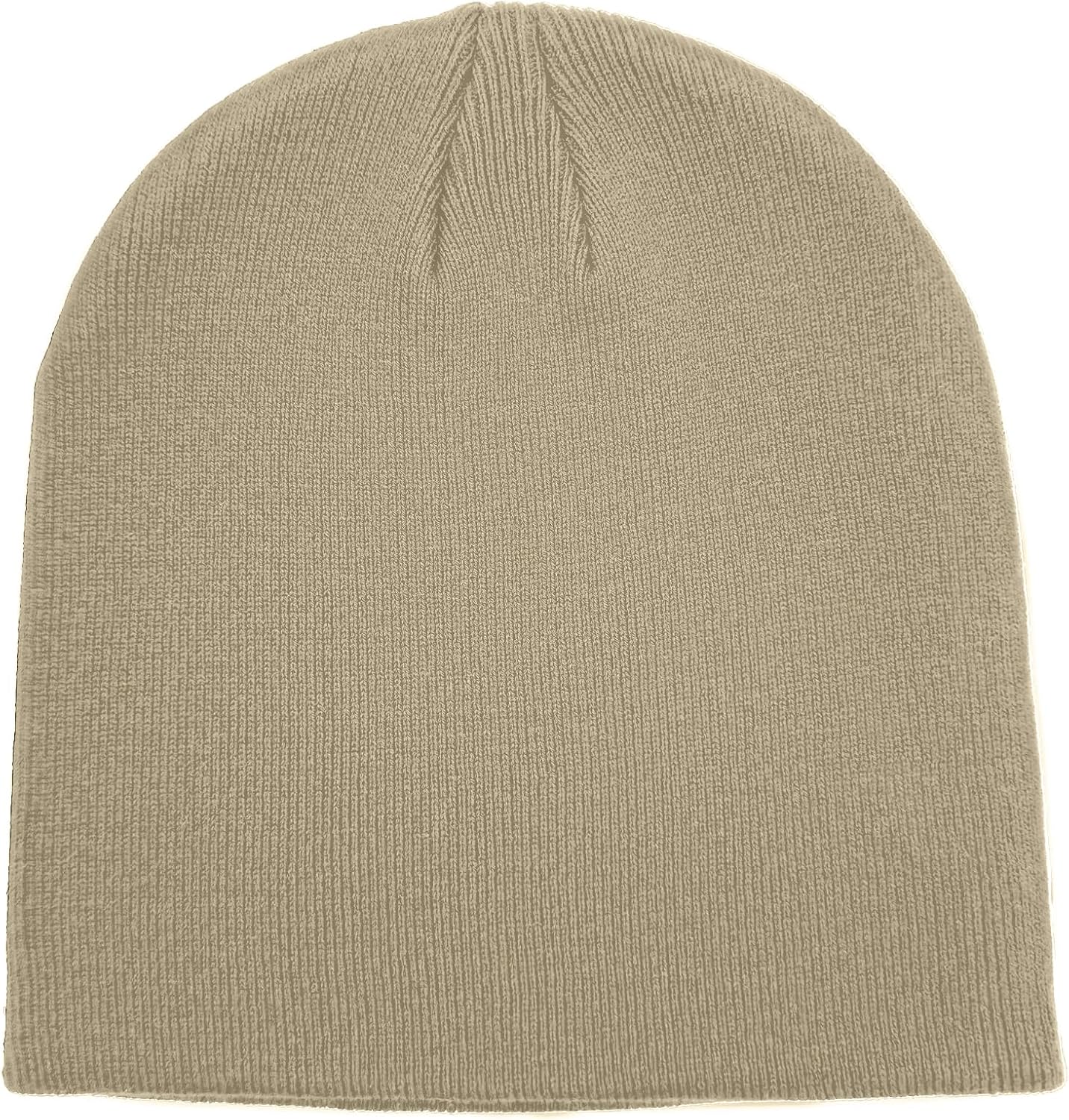 Soft Cuffless Knit Cap. Black | Double Layer Breathable Fisherman Skull Cap. Spring Fall Daily Casual Outdoor Wear.