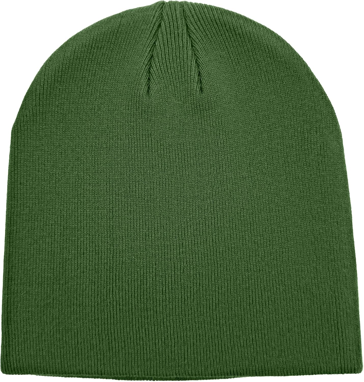 Soft Cuffless Knit Cap. Black | Double Layer Breathable Fisherman Skull Cap. Spring Fall Daily Casual Outdoor Wear.