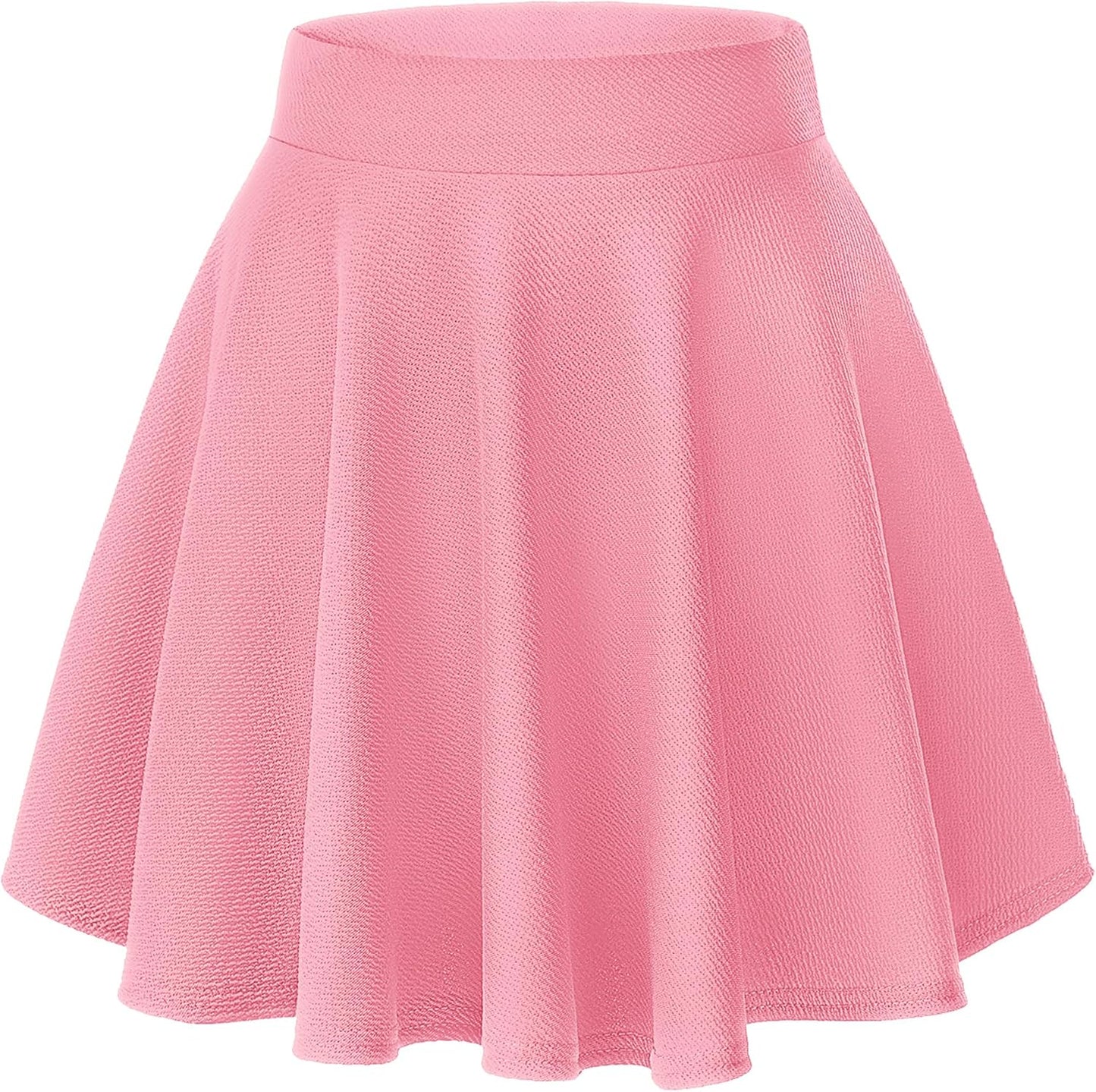 Women's Basic Versatile Stretchy Flared Casual Mini Skater Skirt