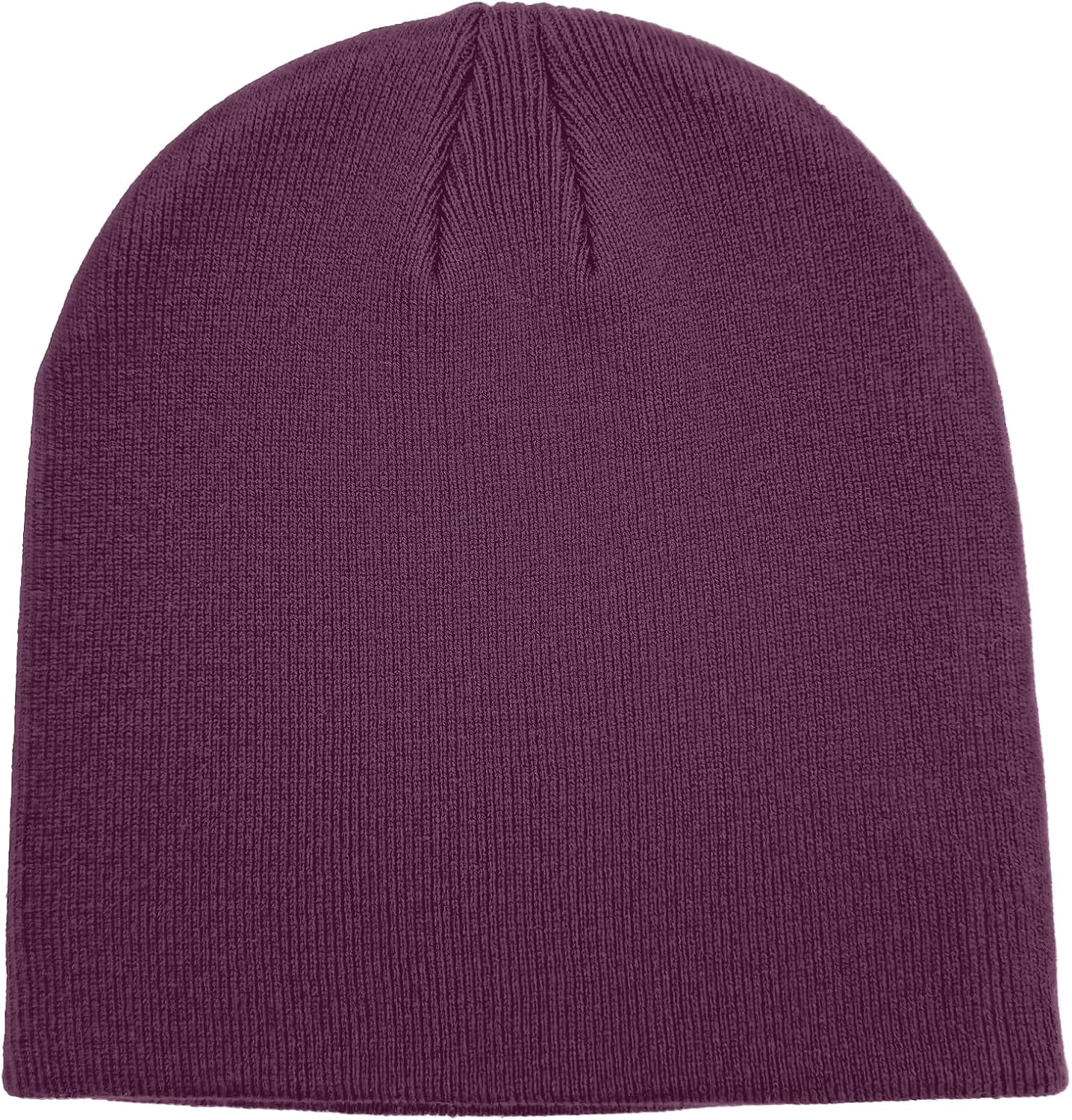 Soft Cuffless Knit Cap. Black | Double Layer Breathable Fisherman Skull Cap. Spring Fall Daily Casual Outdoor Wear.