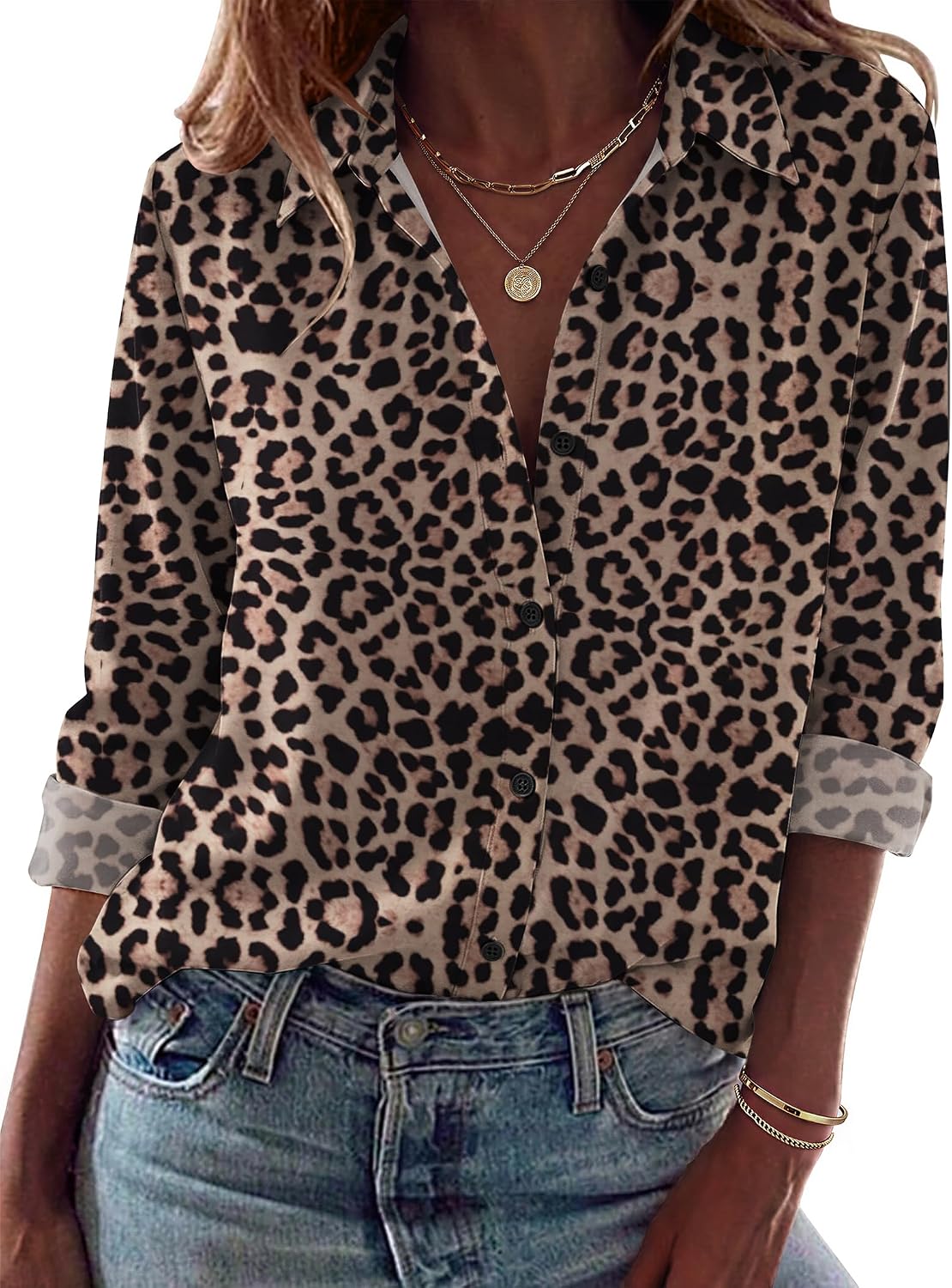 Women Button Down Shirt Dressy Casual Blouses | V Neck Collared Tops. Fall Fashion Clothing Purple