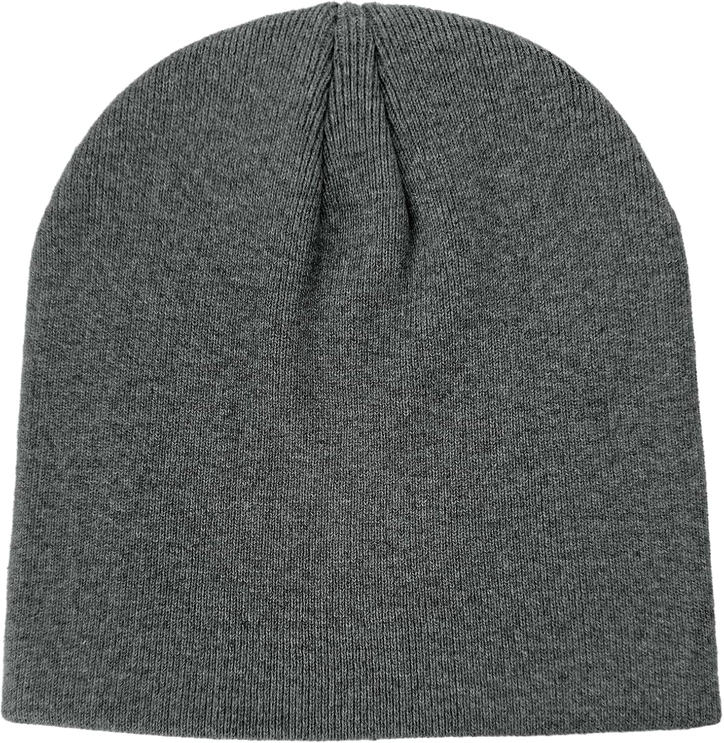 Soft Cuffless Knit Cap. Black | Double Layer Breathable Fisherman Skull Cap. Spring Fall Daily Casual Outdoor Wear.