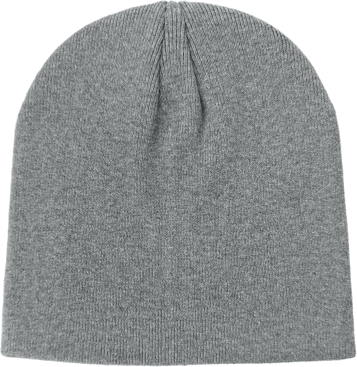 Soft Cuffless Knit Cap. Black | Double Layer Breathable Fisherman Skull Cap. Spring Fall Daily Casual Outdoor Wear.