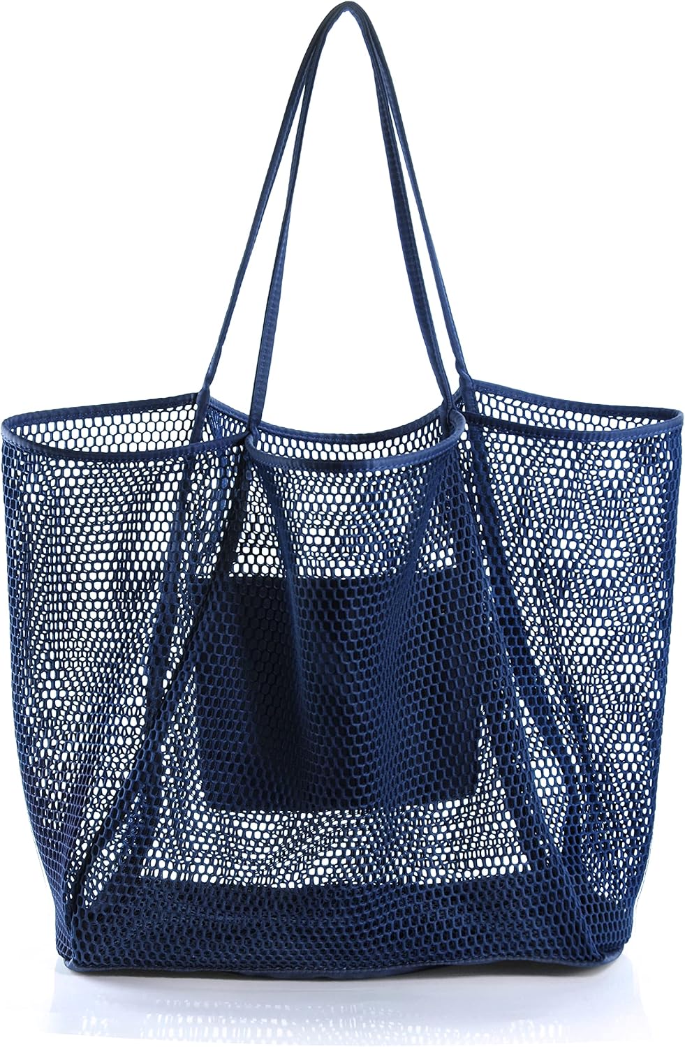 Womens Shoulder Handbag Large Mesh Beach Tote